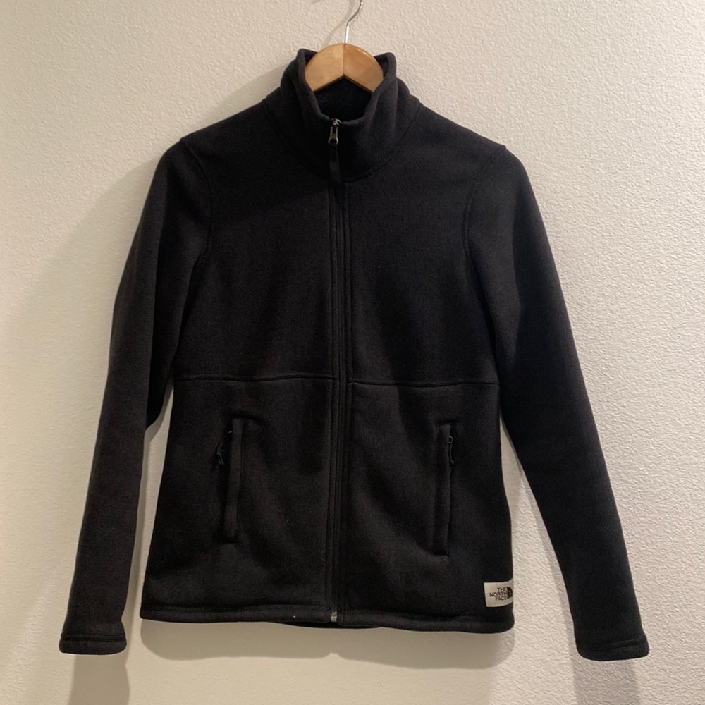 The North Face Black Fleece zip up hoodie
